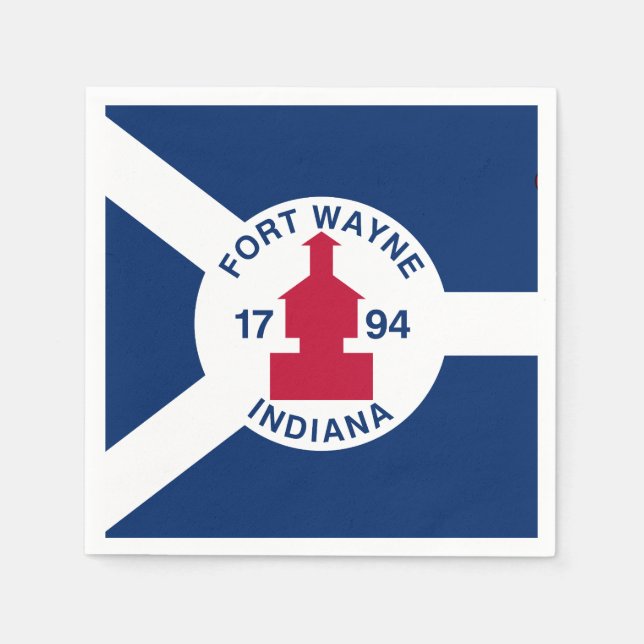 Flagge Fort Wayne, Indiana Servietten (Vorderseite)