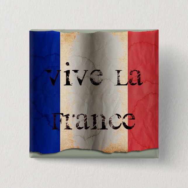 Flagge Frankreichs Button (Vorderseite)