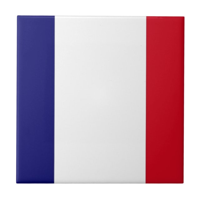 Flagge Frankreichs Fliese (Vorderseite)