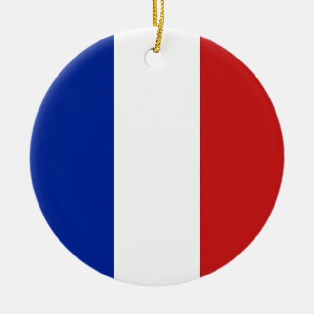 Flagge Frankreichs Keramik Ornament (Vorne)