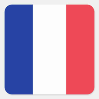 Flagge Frankreichs, nationale Flagge von Tricolor Quadratischer Aufkleber
