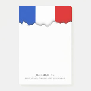 Flagge Frankreichs Post-it Klebezettel