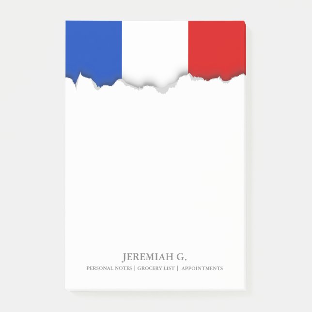 Flagge Frankreichs Post-it Klebezettel (Vorderseite)