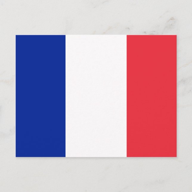 Flagge Frankreichs Postkarte (Vorderseite)