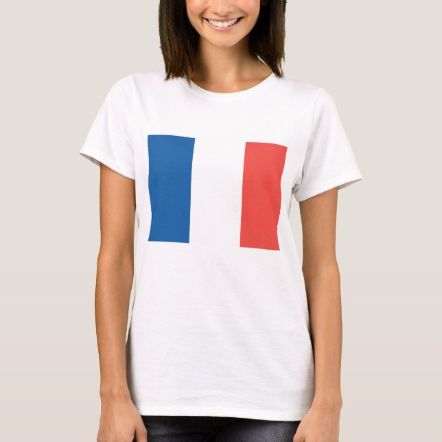 Flagge Frankreichs T-Shirt (Vorderseite)