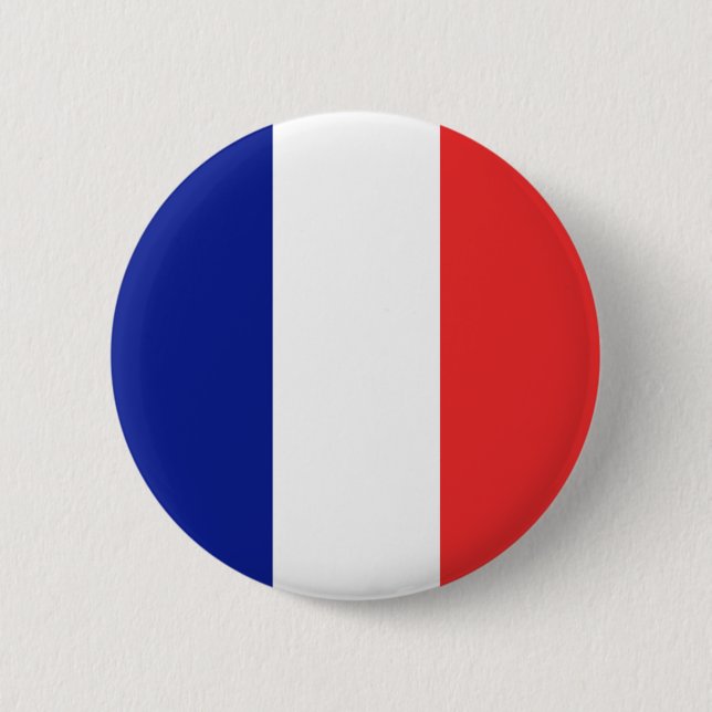 Flagge Frankreichs Tricolore Button (Vorderseite)