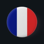 Flagge Frankreichs Tricolore Button<br><div class="desc">Die Flagge von Frankreich oder Drapeau de la France ist eine Trikolorenflagge mit drei vertikalen Bändern blau, weiß und rot. Es ist bekannt als die französische Tricolor oder einfach die Tricolor oder Tricolor. Zu Beginn der Französischen Revolution trug die Pariser Miliz, die eine prominente Rolle beim Sturm der Bastille spielte,...</div>