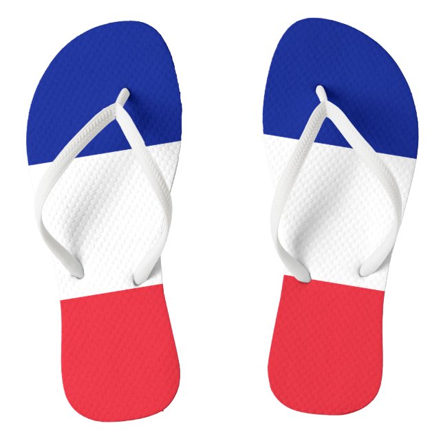 Flagge Frankreichs Tricolore Flip Flops (Fußbett)