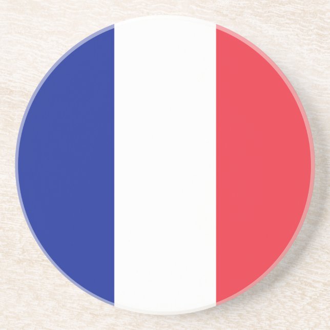 Flagge Frankreichs Tricolore Getränkeuntersetzer (Vorne)