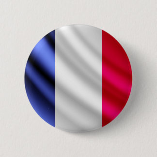 Flagge Frankreichs wellenartig bewegender pinback Button
