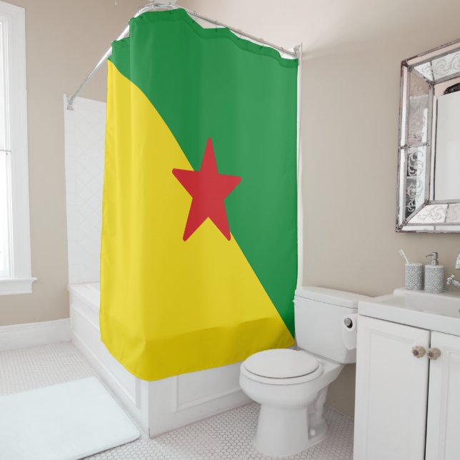 Flagge Französisch-Guayana Duschvorhang (Beispiel)