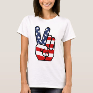 Flagge-Friedenshand T-Shirt