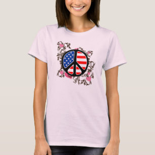 Flagge-Friedenszeichen T-Shirt