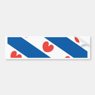 Flagge Frieslands Autoaufkleber