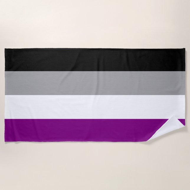 Flagge für Asexualität Strandtuch (Vorderseite)