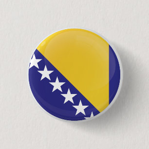Flagge für Bosnien und Herzegowina Button