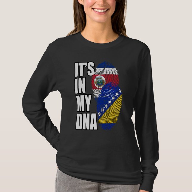 Flagge für bosnisch-costa-ricanische Mix-DNA T-Shirt (Vorderseite)