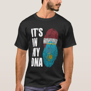 Flagge für das kasachische und lettische DNA-Gemis T-Shirt