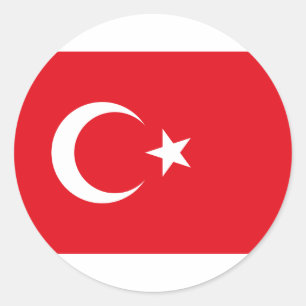 Flagge für Erzeugnisse der Türkei Runder Aufkleber
