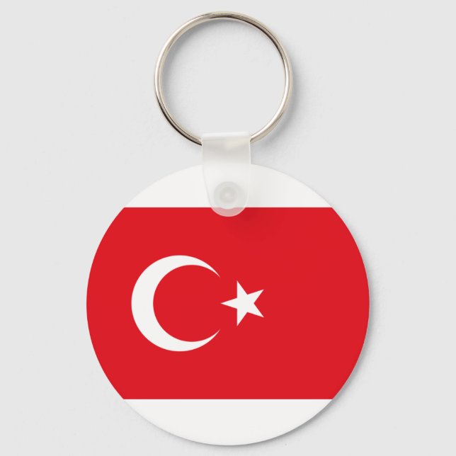 Flagge für Erzeugnisse der Türkei Schlüsselanhänger (Vorderseite)