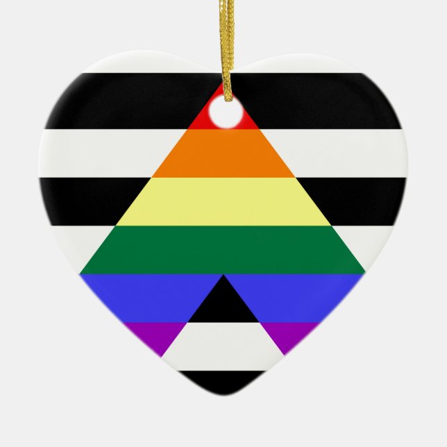 Flagge für gerade Allegie Keramik Ornament (Vorne)