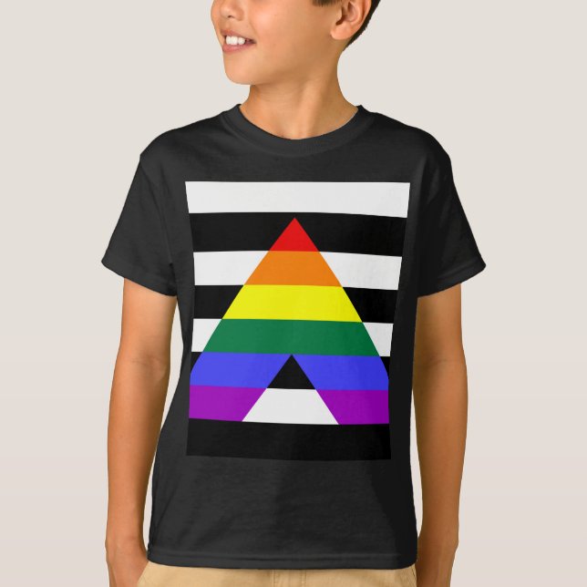 Flagge für gerade Allegie T-Shirt (Vorderseite)