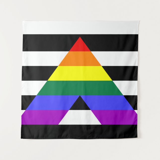 Flagge für gerade Allegie Wandteppich (Vorderseite)