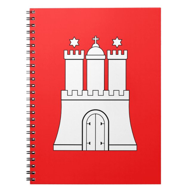 Flagge für Hamburger Notebook Notizblock (Vorderseite)