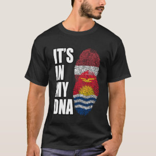 Flagge für Kiribati und lettisches Misch-DNA-Erbe T-Shirt