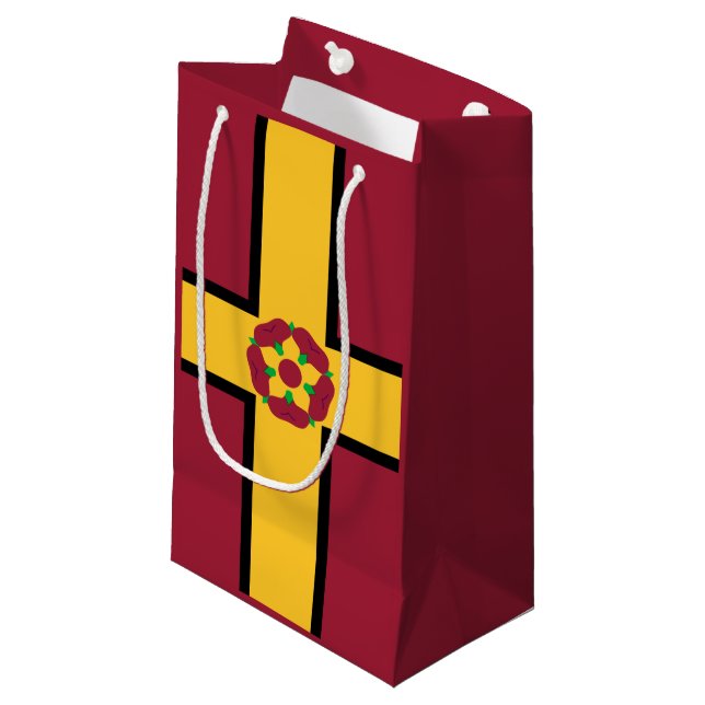 Flagge für kleine Geschenktasche Northamptonshire Geschenktüte (Vorderseite Schrägansicht)