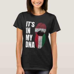 Flagge für kuwaitische und lettische DNA-Mischung T-Shirt