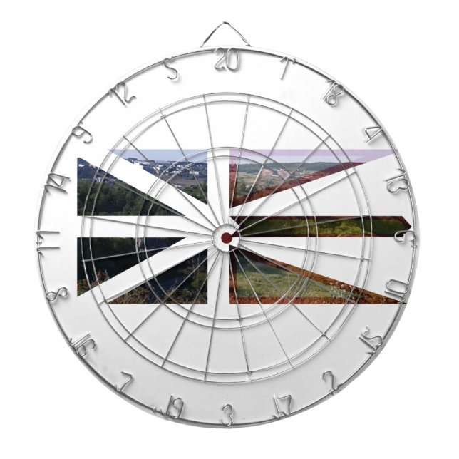 Flagge für Neufundland Dartscheibe (vorne)