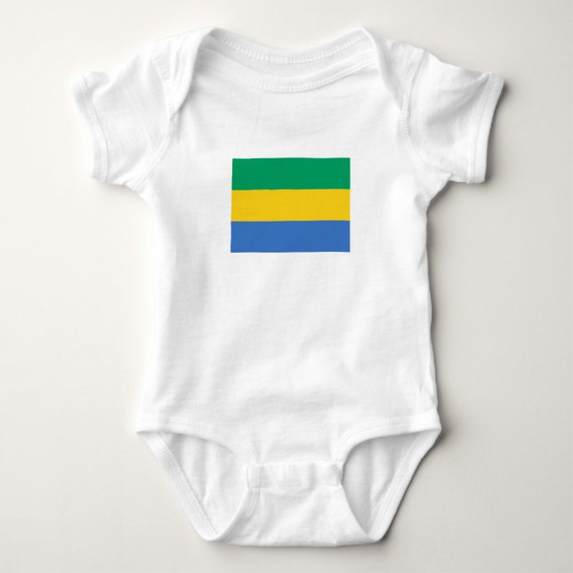 Flagge Gabuns Baby Strampler (Vorderseite)