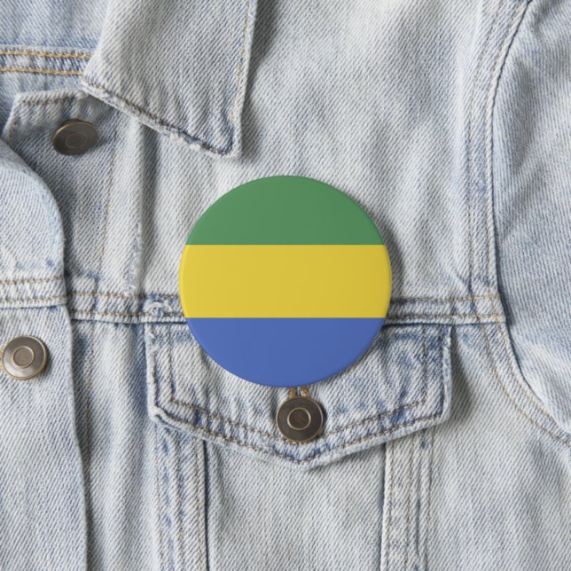 Flagge Gabuns Button (Beispiel)