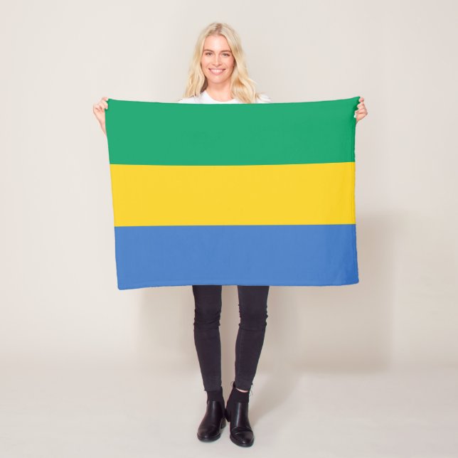 Flagge Gabuns Fleecedecke (Beispiel)