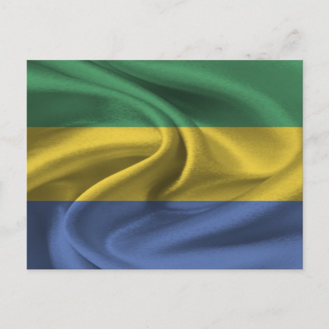 Flagge Gabuns Postkarte (Vorderseite)