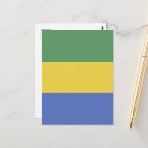 Flagge Gabuns Postkarte