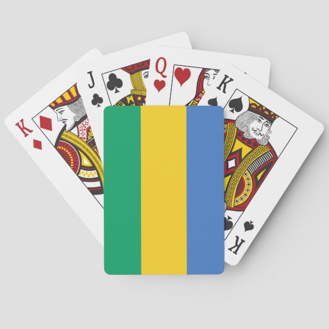 Flagge Gabuns Spielkarten (Rückseite)