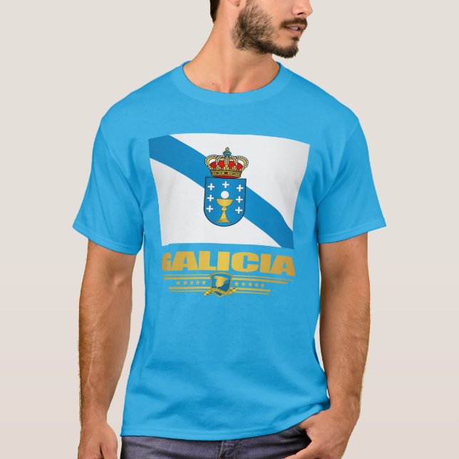Flagge Galiciens T-Shirt (Vorderseite)