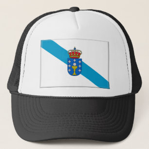 Flagge Galiziens (Spanien) Truckerkappe