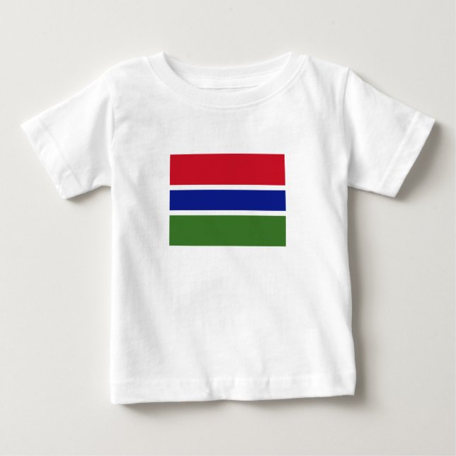 Flagge Gambias Baby T-shirt (Vorderseite)