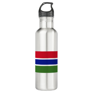 Flagge Gambias Edelstahlflasche