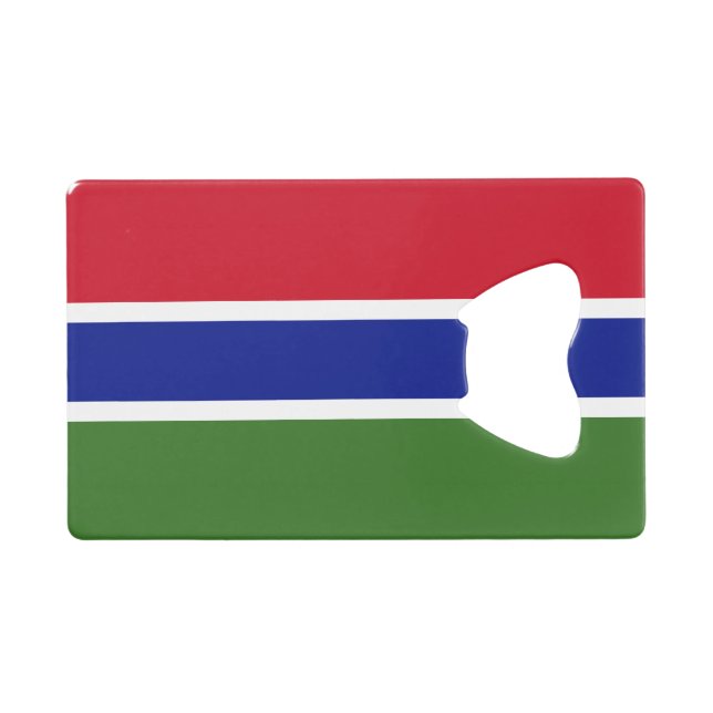 Flagge Gambias Geldbeutel Flaschenöffner (Vorderseite (Horizontal))