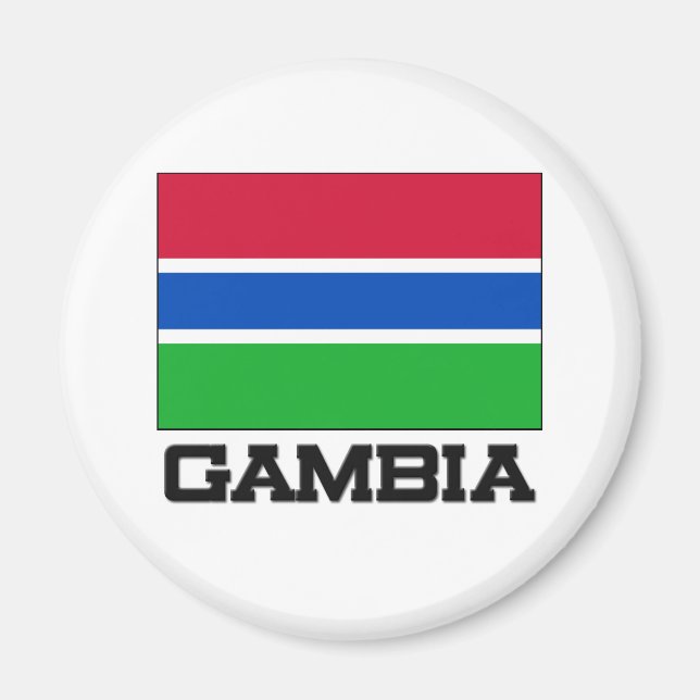 Flagge Gambias Magnet (Vorne)