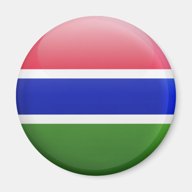 Flagge Gambias Magnet (Vorne)