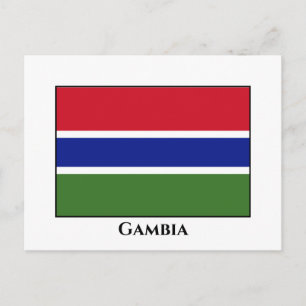 Flagge Gambias Postkarte