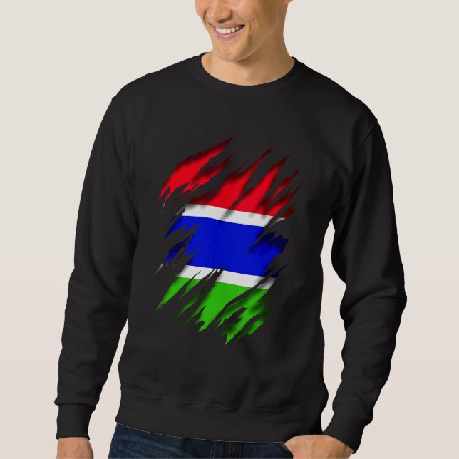Flagge Gambias Sweatshirt (Vorderseite)