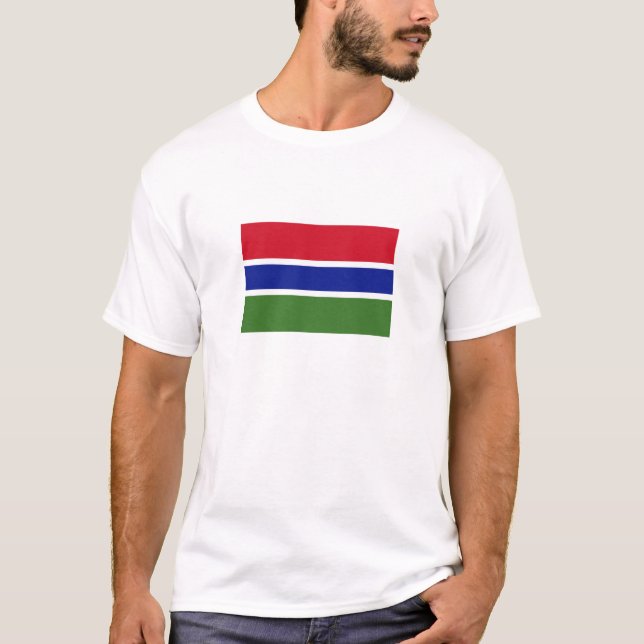 Flagge Gambias T-Shirt (Vorderseite)