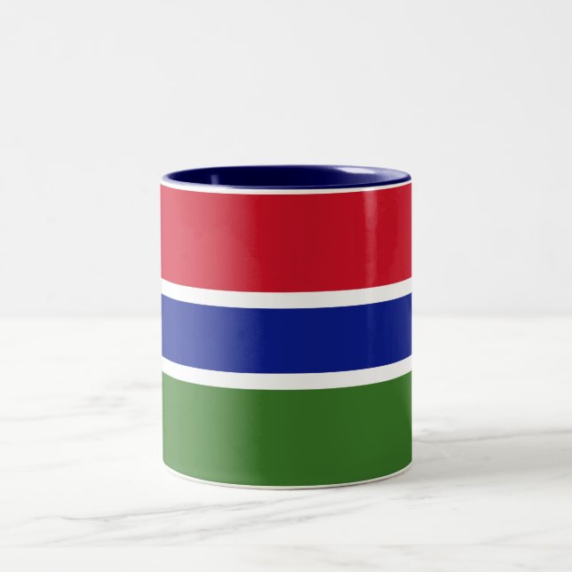 Flagge Gambias Zweifarbige Tasse (Mittel)