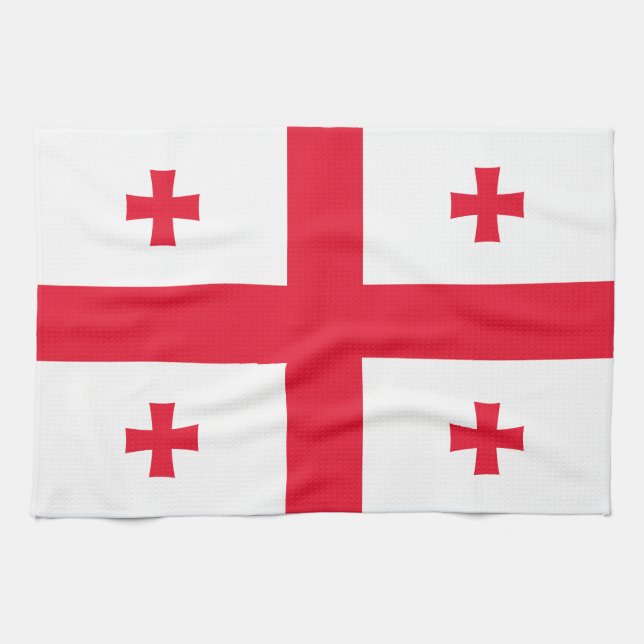 Flagge Georgias Geschirrtuch (Horizontal)